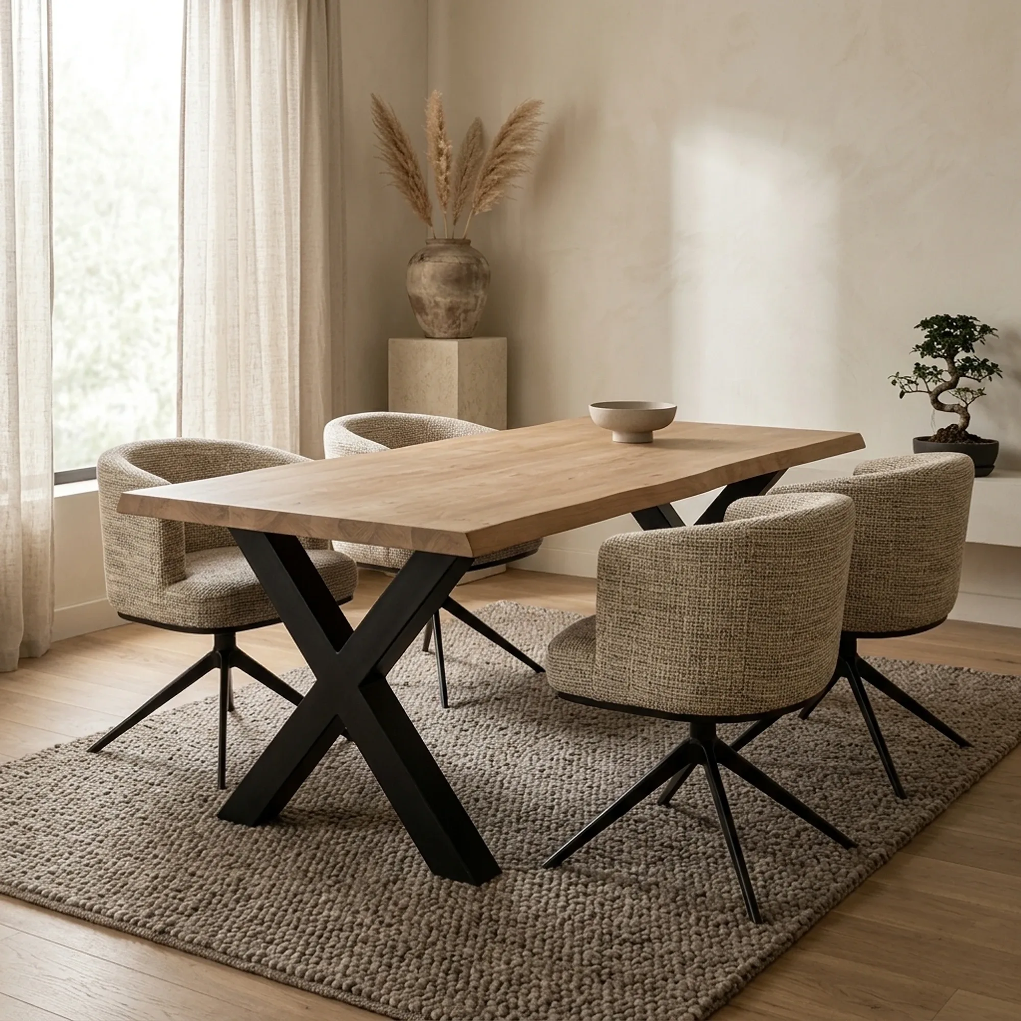 Esstisch Ziano naturell Rechteck (Akazienholz) - Tower Living