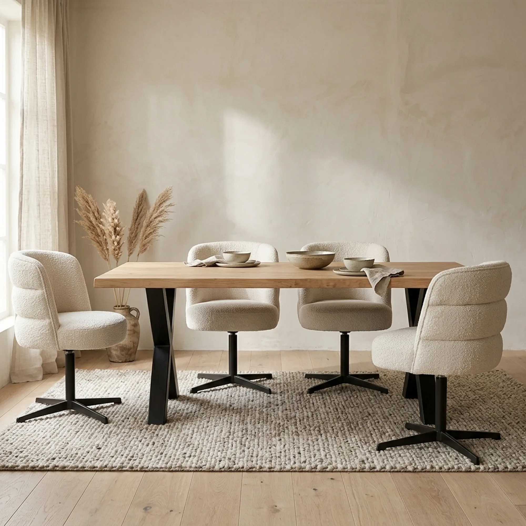Xara dining table natural rectangular - Tower Living