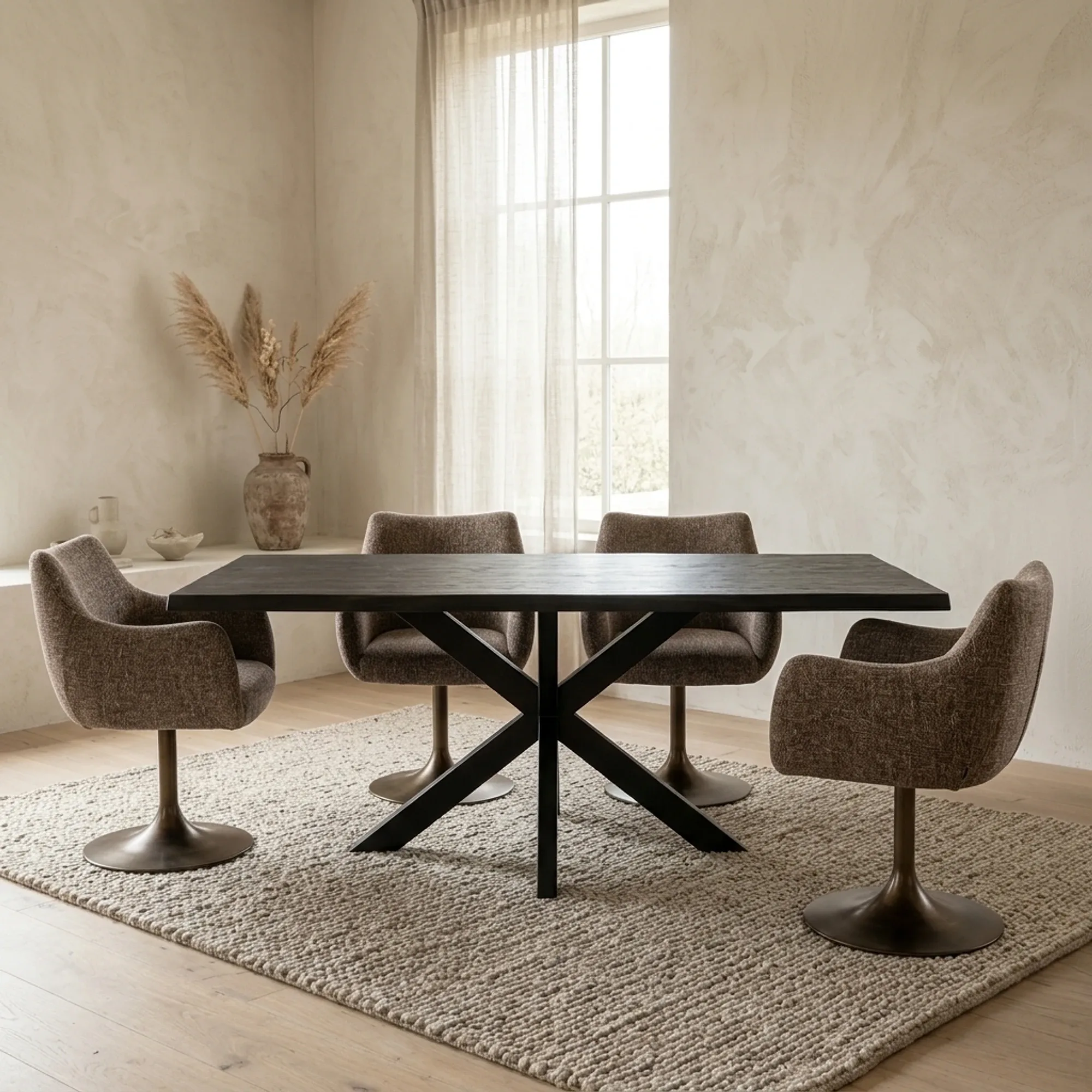 Xara dining table black rectangular - Tower Living