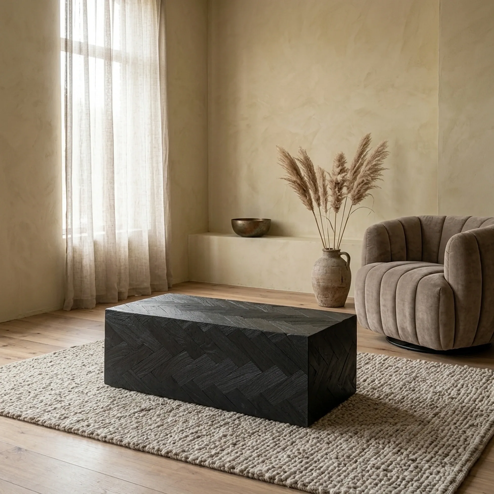 Bijzettafel Ziano zwart 100x52 cm - Tower Living