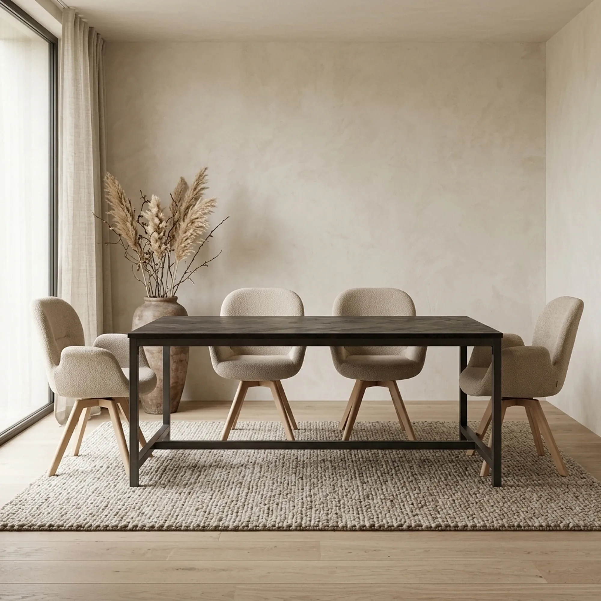 Ziano Dining Table black rectangular - Tower Living