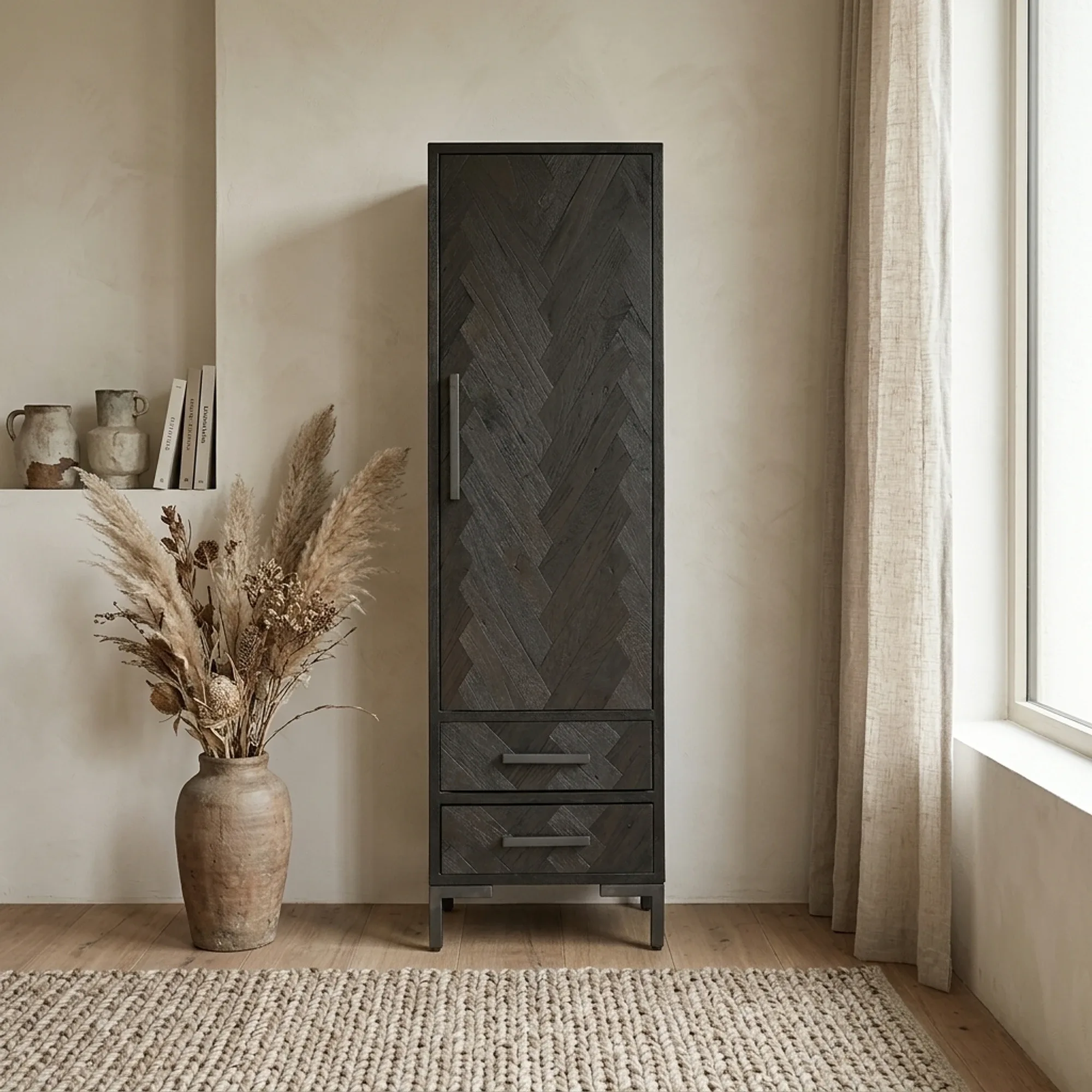 Ziano Storage Cabinet black 55 cm - Tower Living