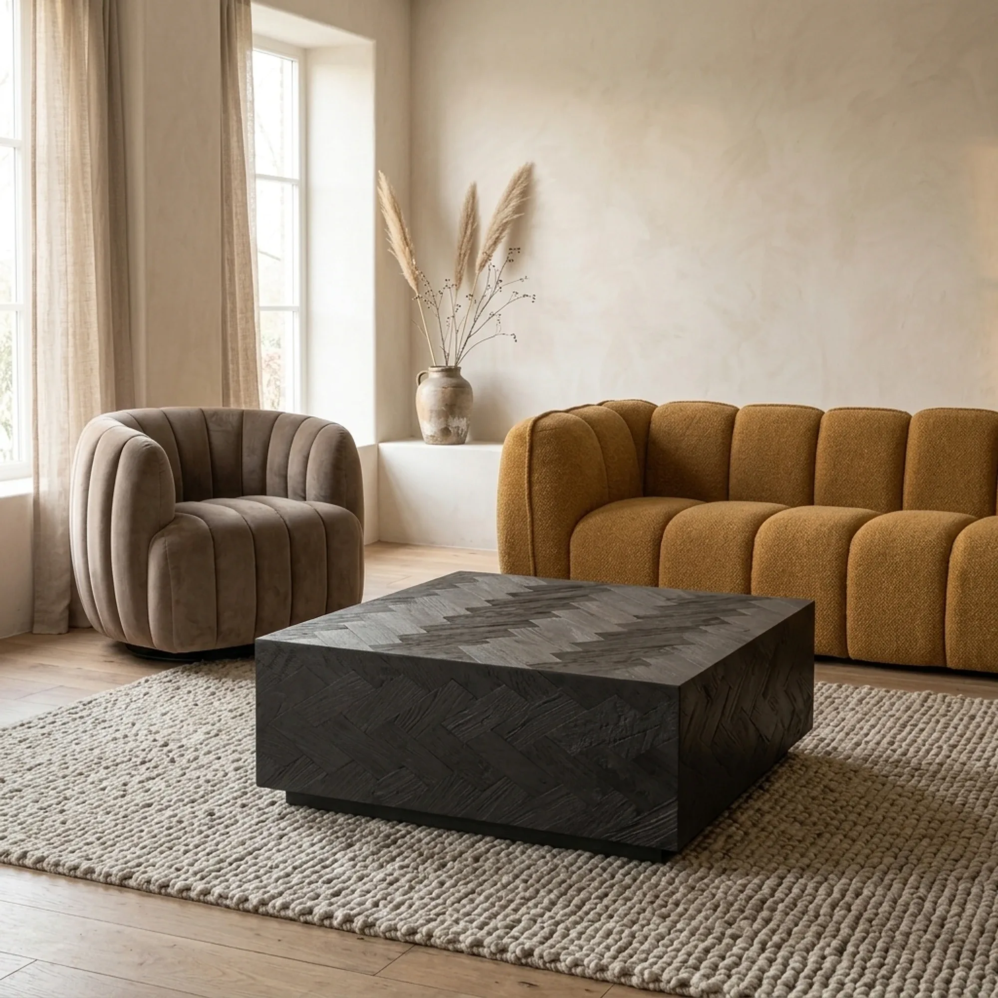 Ziano Coffee Table black square - Tower Living