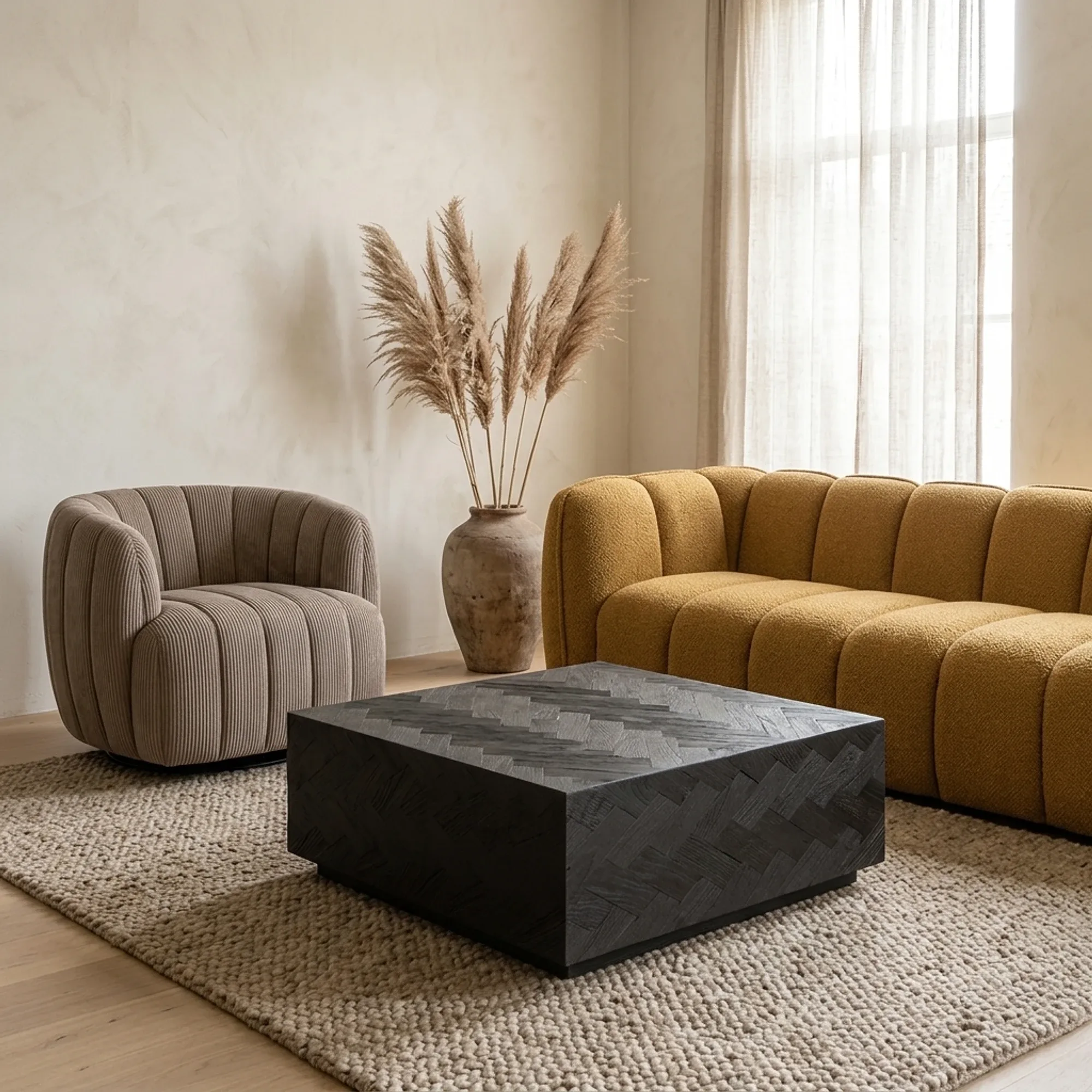 Salontafel Ziano zwart vierkant - Tower Living