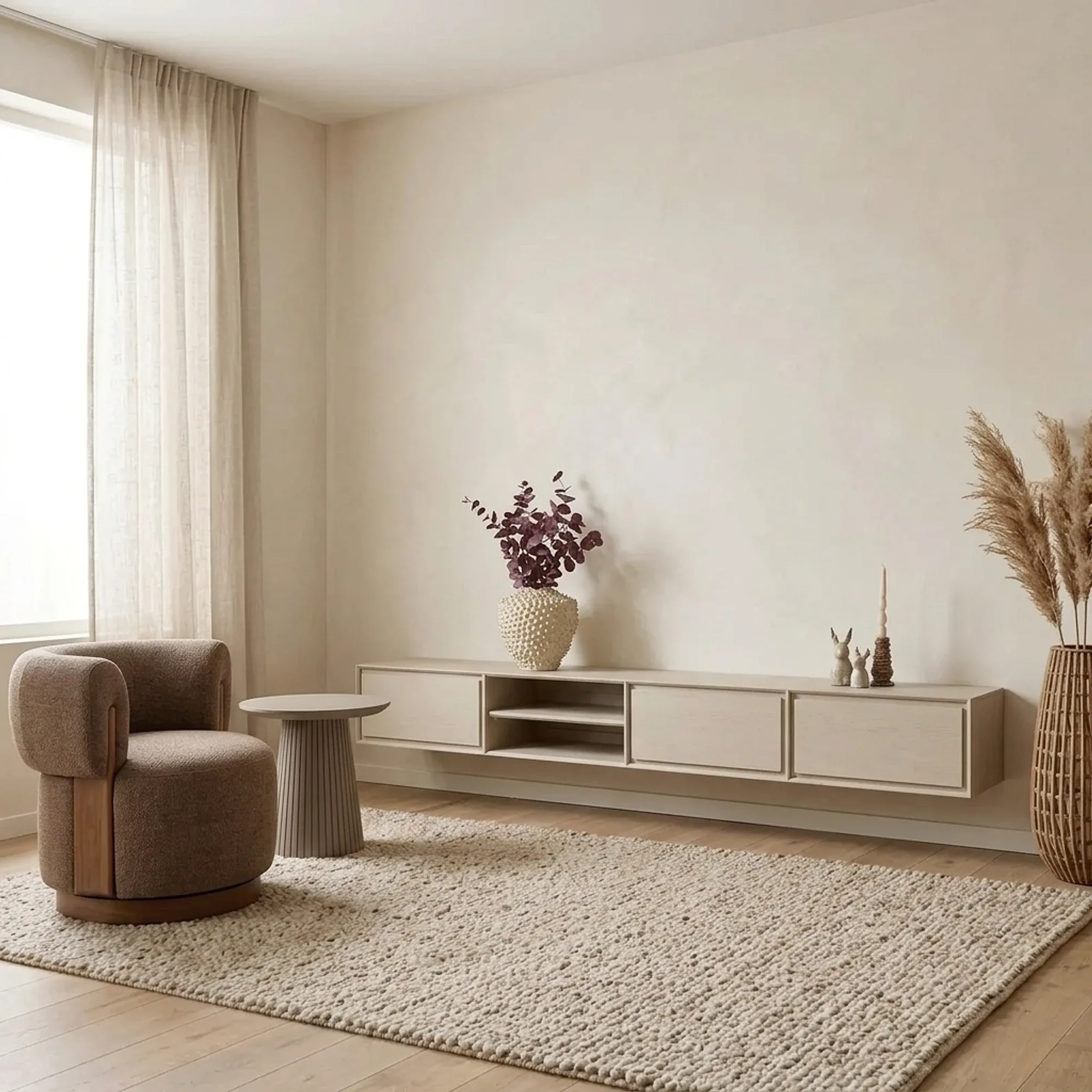 Floating TV unit Ambiance Sand | 280 cm