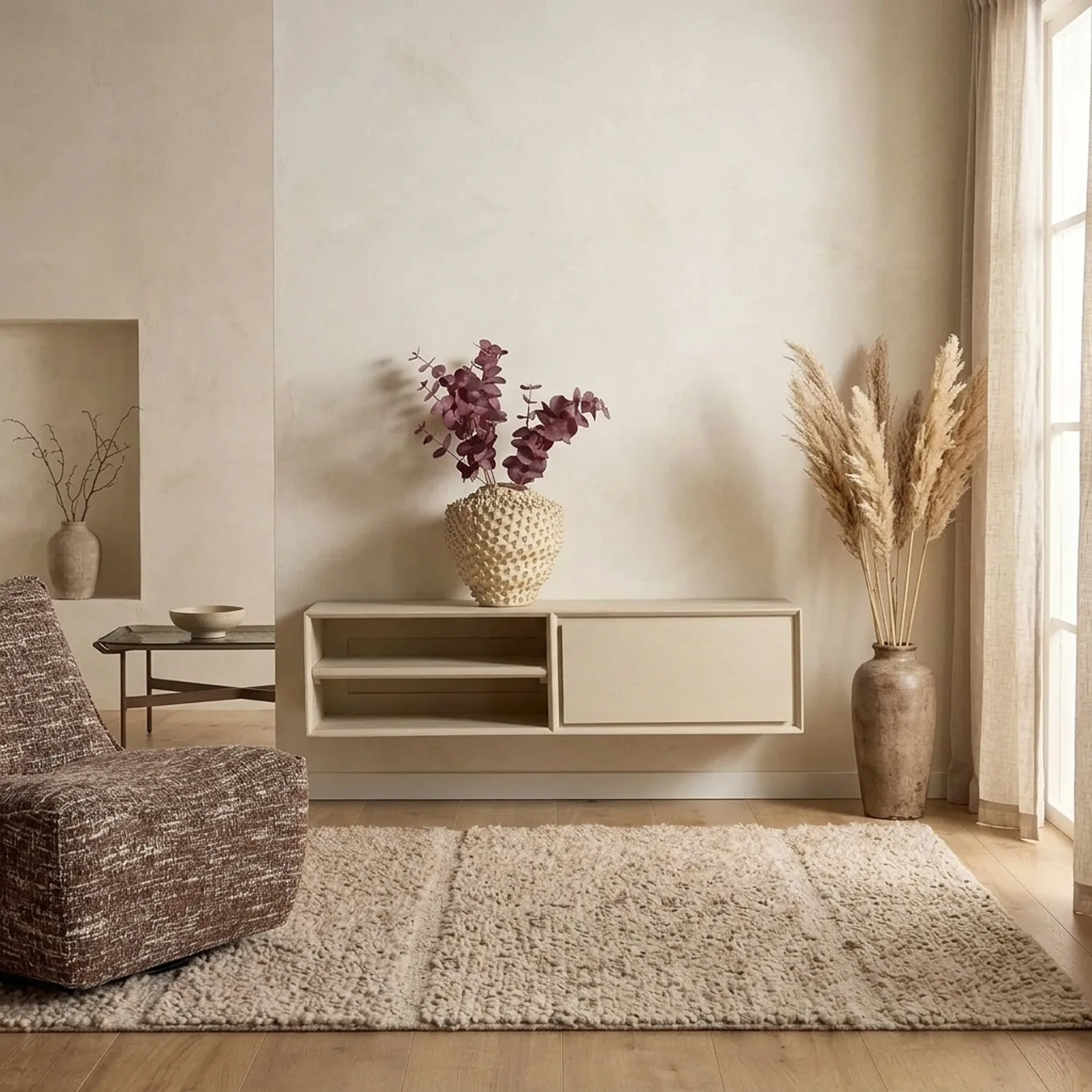 Floating TV unit Ambiance Sand | 120 cm