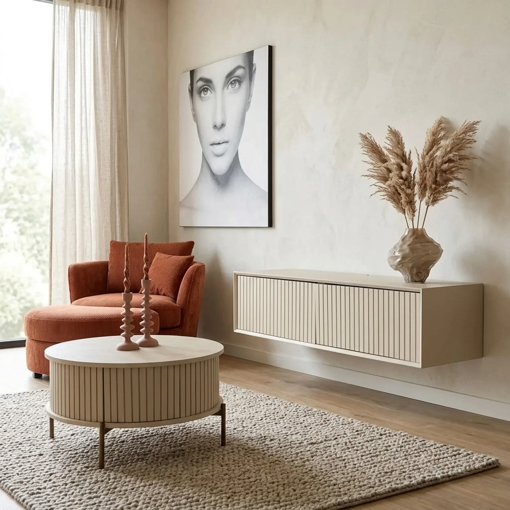 Floating TV Unit Madison Sand | 120 cm