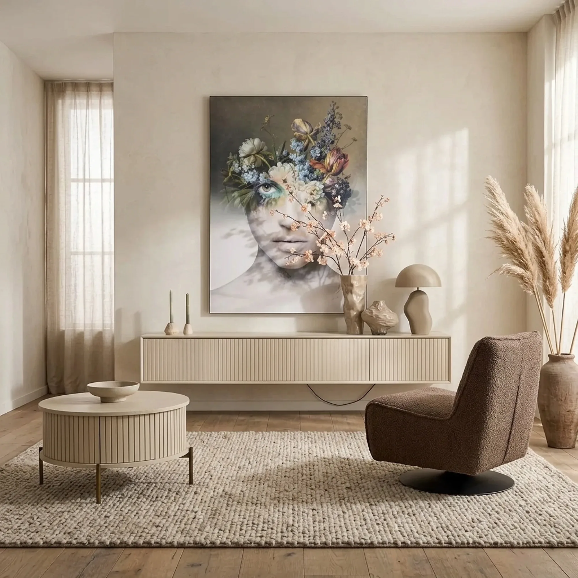 Floating TV Unit Madison Sand | 240 cm