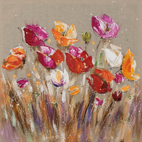 Schilderij Kleurrijke bloemen - Hiskiart