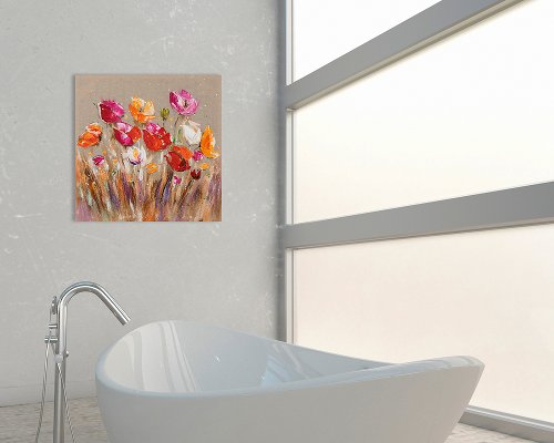 Schilderij Kleurrijke bloemen - Hiskiart