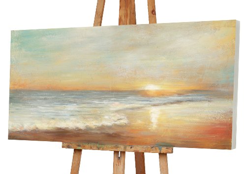 Schilderij Zonsondergang aan zee - Hiskiart