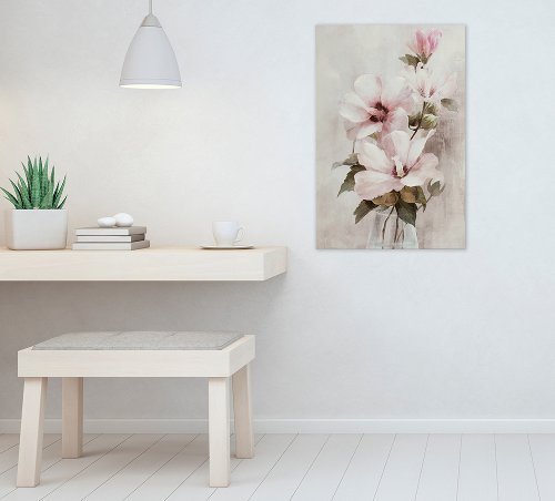 Schilderij Zachtroze bloesem - Hiskiart