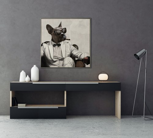 Schilderij Buldog aan de top - Hiskiart