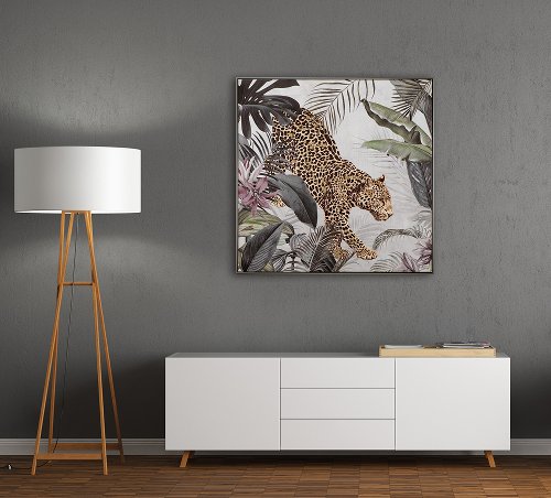Cuadro Leopardo en la selva - Hiskiart