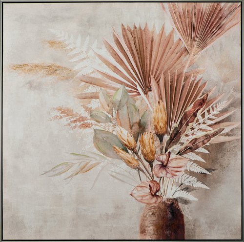 Schilderij Palmbladeren in vaas - Hiskiart