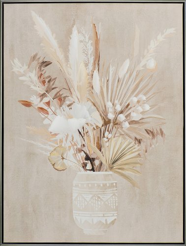 Schilderij Droogbloemen in vaas - Hiskiart