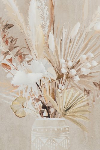 Schilderij Droogbloemen in vaas - Hiskiart
