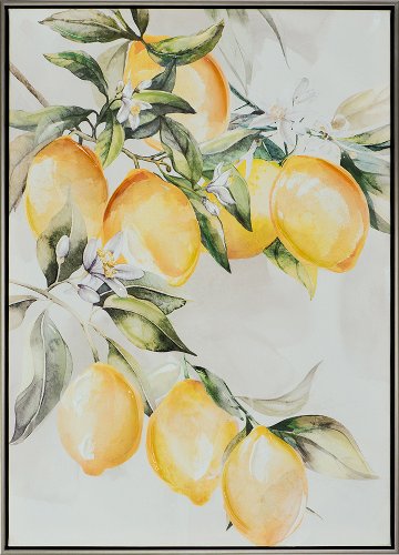 Schilderij Citroentak licht - Hiskiart