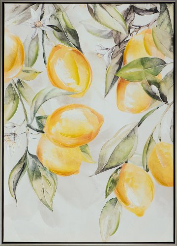 Schilderij Citroentak geel - Hiskiart