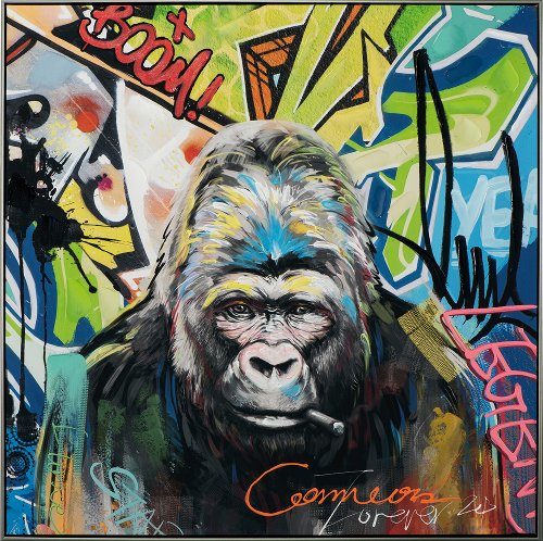 Cuadro Gorila lleno de grafiti - Hiskiart