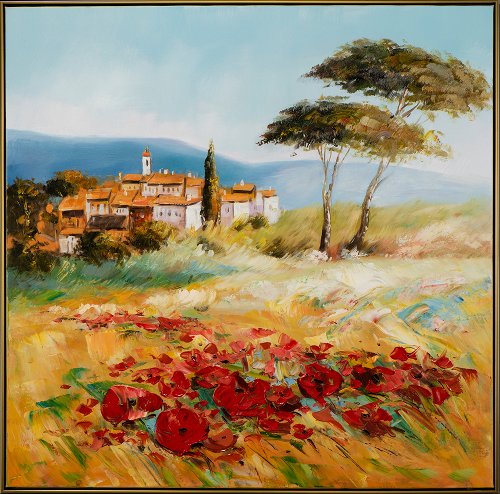 Schilderij Zomers Toscane - Hiskiart