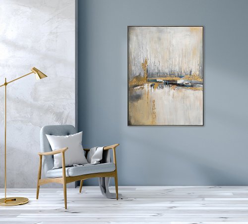 Schilderij Golden Horizon spiegeling - Hiskiart
