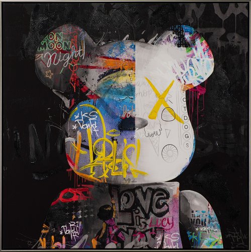 Schilderij Teddy in kleur - Hiskiart