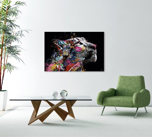Cuadro León en arte cómic - Hiskiart