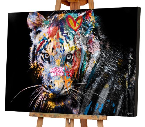 Cuadro Tigre en arte cómic - Hiskiart