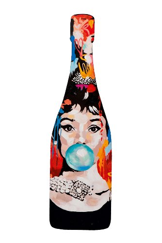 Wanddecoratie Blue Bubble Bottle - Hiskiart