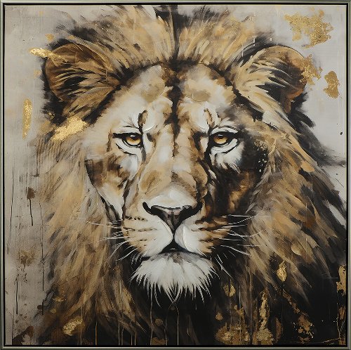 Cuadro León con mirada poderosa - Hiskiart
