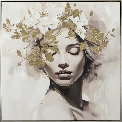 Cuadro Gold Flowered Beauty - Hiskiart