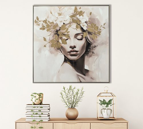 Cuadro Gold Flowered Beauty - Hiskiart