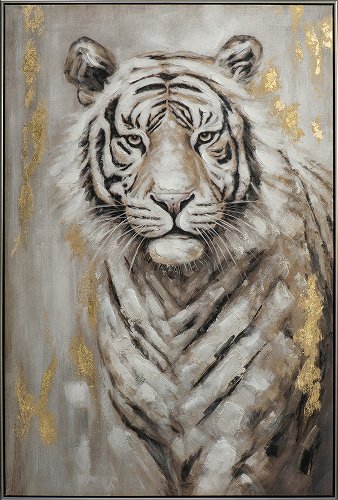 Cuadro Tigre blanco en la luz - Hiskiart
