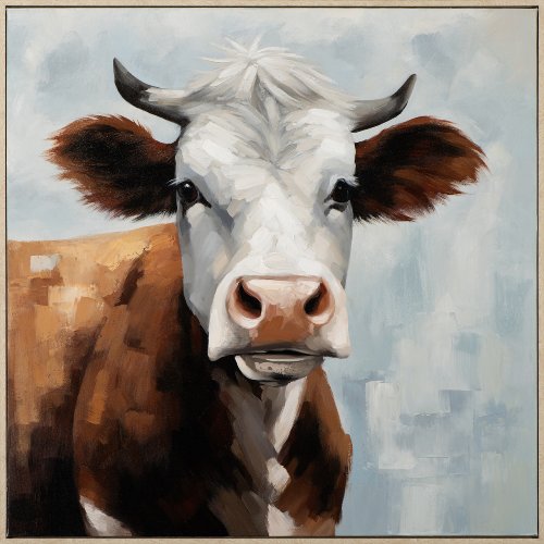 Schilderij Bruinbonte koe - Hiskiart