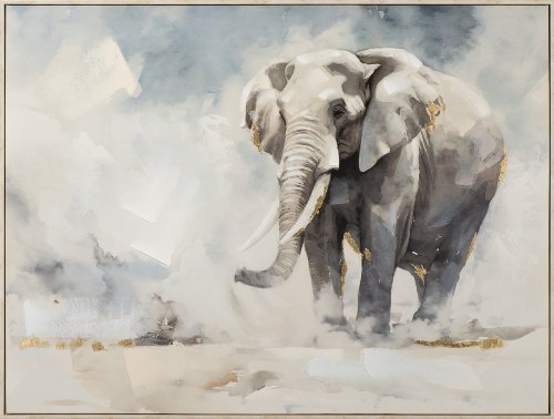 Cuadro Elefante en la niebla - Hiskiart