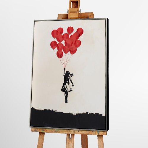 Cuadro Flying Balloon Girl - Hiskiart