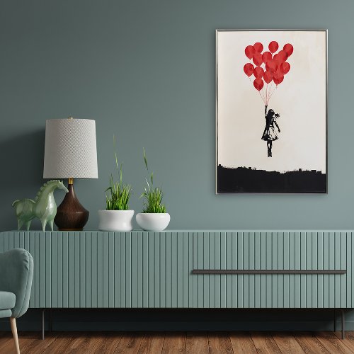 Cuadro Flying Balloon Girl - Hiskiart