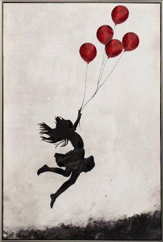 Cuadro Jumping Balloon Girl - Hiskiart