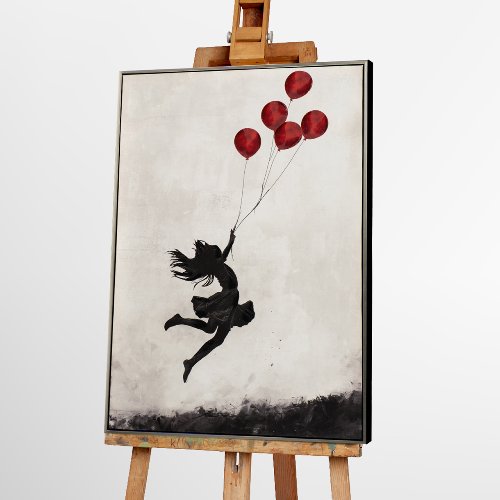 Cuadro Jumping Balloon Girl - Hiskiart