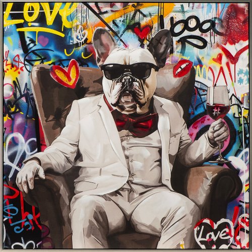 Schilderij Monsieur Buldog - Hiskiart