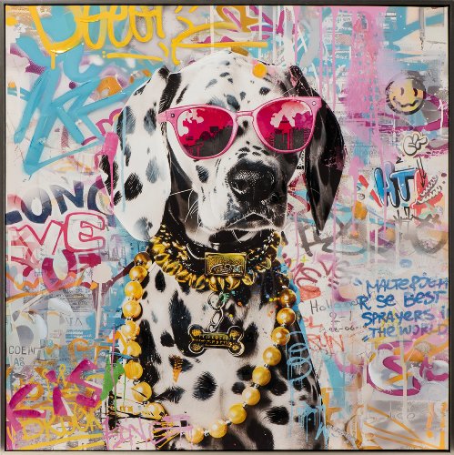Cuadro Dalmatian in Pink - Hiskiart