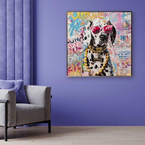 Cuadro Dalmatian in Pink - Hiskiart