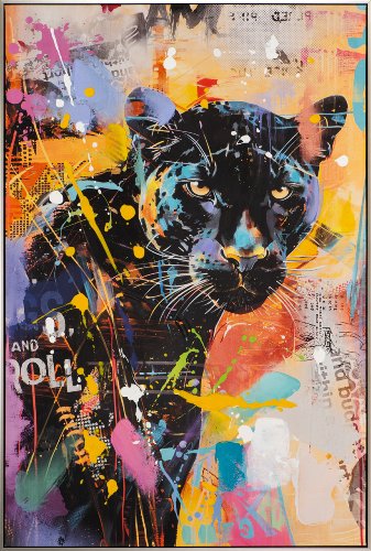 Cuadro Splashed Panther - Hiskiart