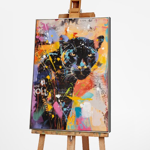 Cuadro Splashed Panther - Hiskiart