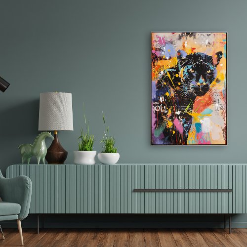 Cuadro Splashed Panther - Hiskiart