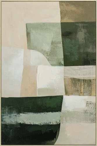 Schilderij Green Nature blokken - Hiskiart