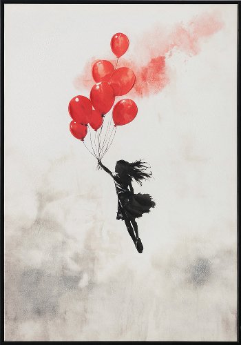 Schilderij Balloon Girl in the Sky - Hiskiart