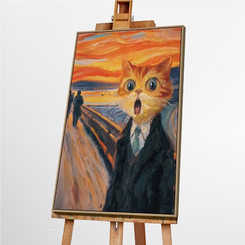 Cuadro Gato con gran asombro - Hiskiart