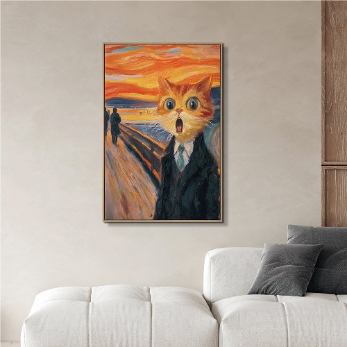 Cuadro Gato con gran asombro - Hiskiart